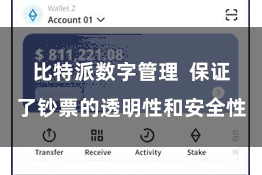 比特派数字管理  保证了钞票的透明性和安全性