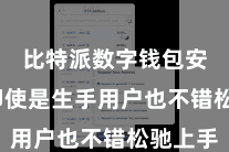 比特派数字钱包安全  即使是生手用户也不错松驰上手